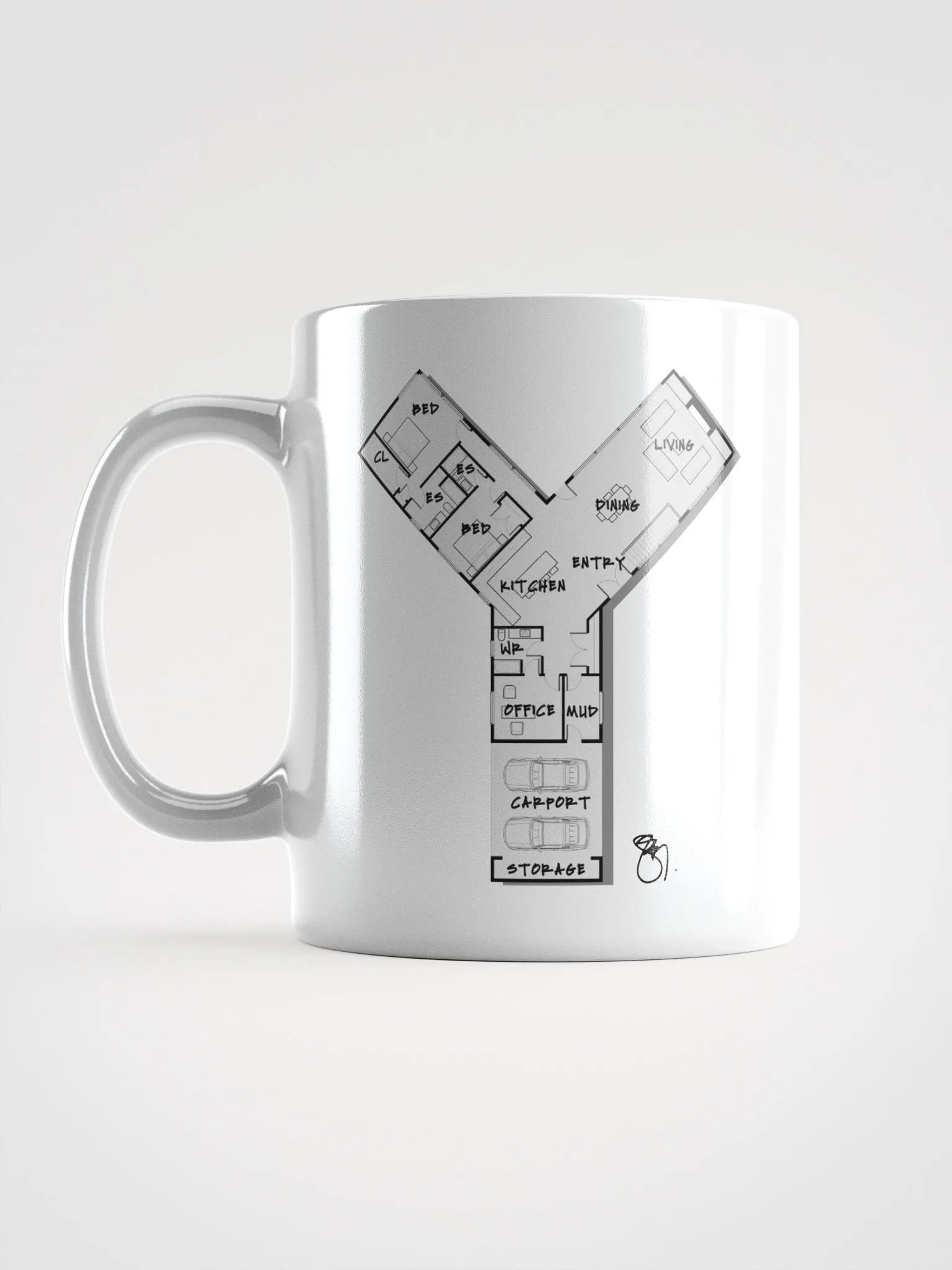 Alphabet Floor Plan Mug - Y product image (1)
