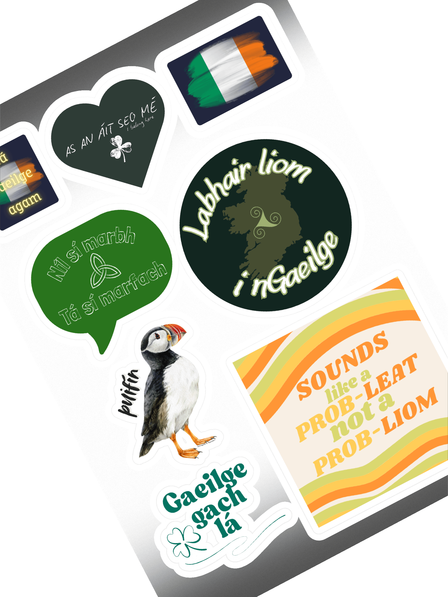 Gaeilge Immersion Starter Pack Sticker Sheet product image (1)