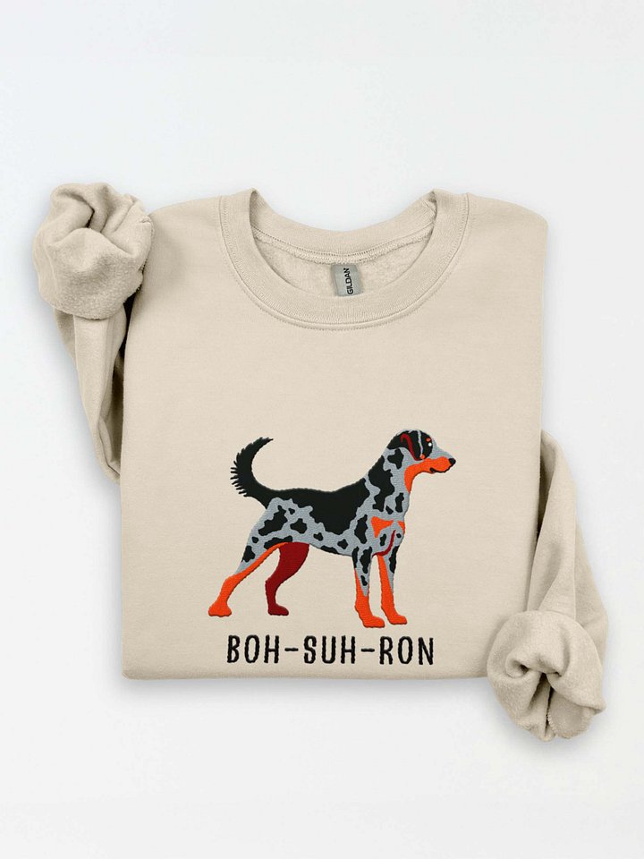 Boh-Suh-Ron Sweatshirt (Embroidered) of a Beauceron(Harlequin) product image (1)