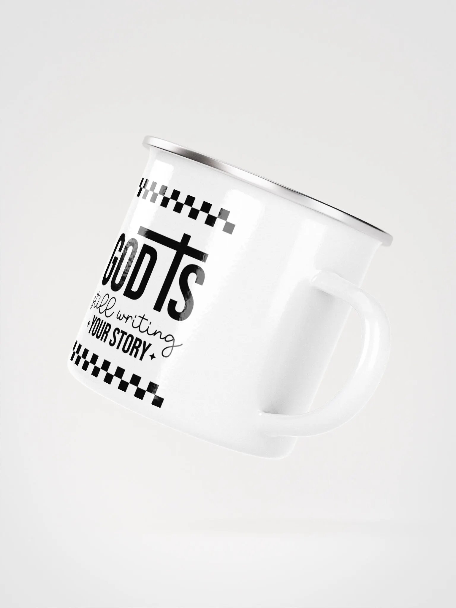 God is Still Writing My Story Enamel Mug product image (4)