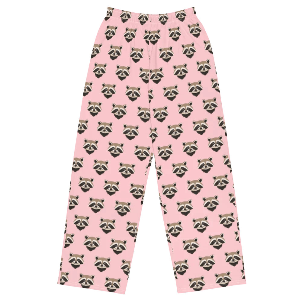 Raccoon Dreamland Wide-Leg Lounge Pants in Pink product image (1)