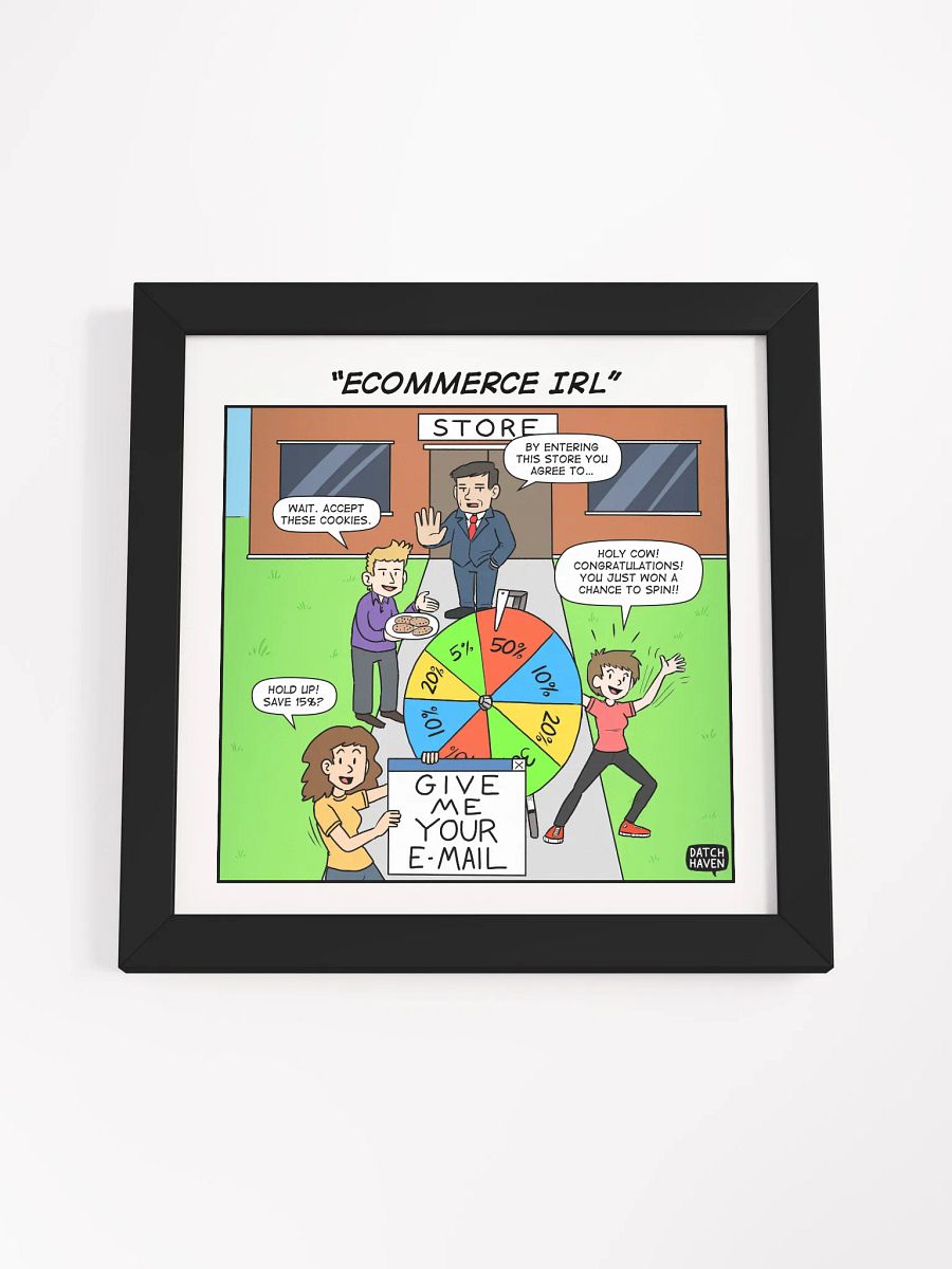 "eCommerce IRL" framed poster (10″×10″) product image (4)