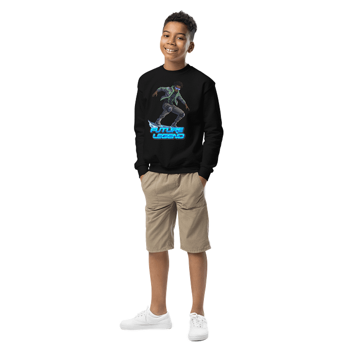 Future Legend Youth Sweatshirt – Cool Graphic Crewneck, Streetwear Style, Skater & Gamer Inspired Pullover product image (1)