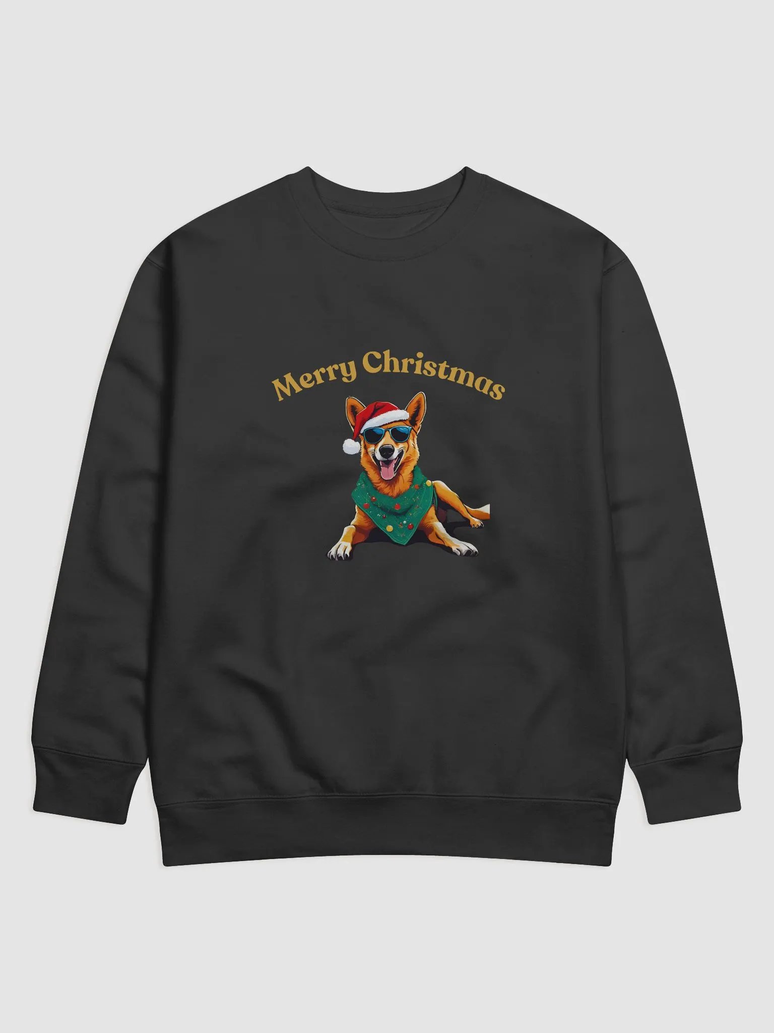 Festive Dingo Merry Christmas Sweatshirt - Gold product image (1)