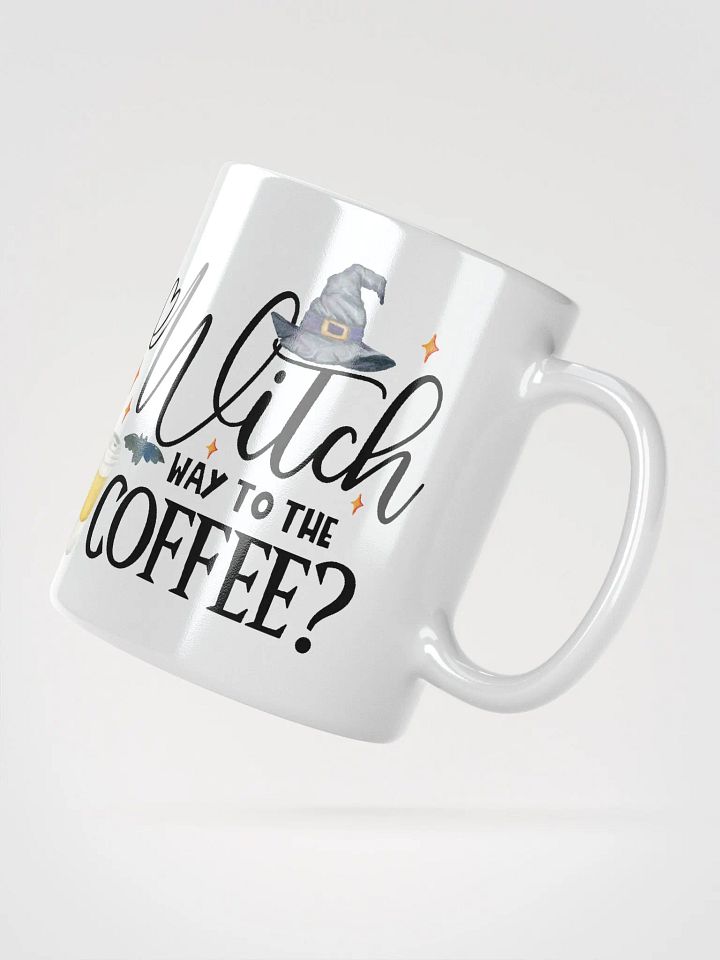 Witch Way to The Coffee WHITE GLOSSY MUG - Witchy, Kitchen Witch, Magic Kitchen Gift product image (2)