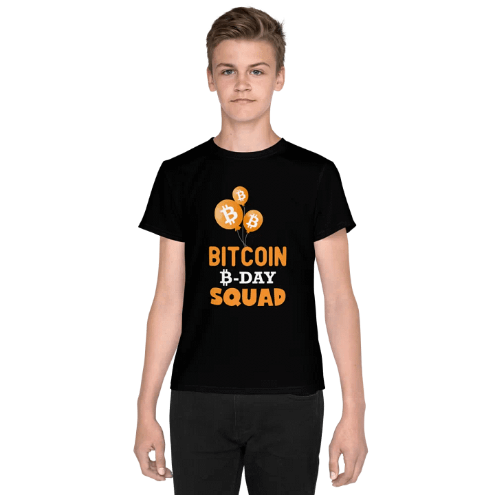 Bitcoin B-Day Squad Youth T-Shirt product image (1)