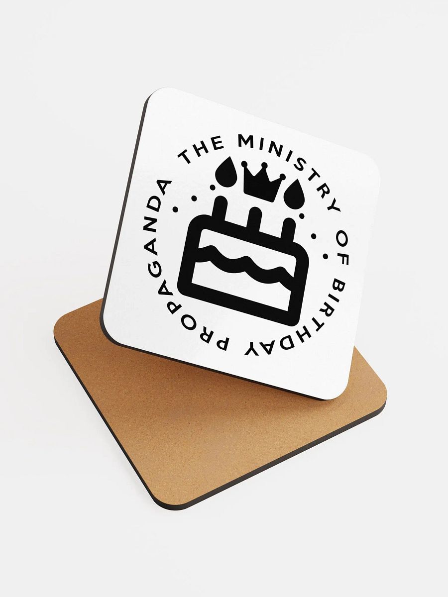 Ministry of Birthday Propaganda Coaster (Monochrome) product image (4)