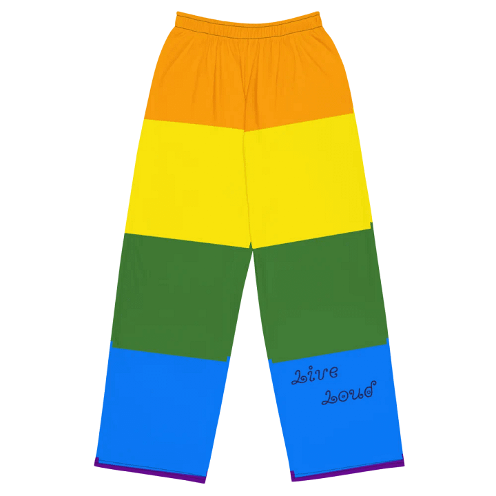 Live Loud Rainbow Striped Wide-Leg Pants product image (1)