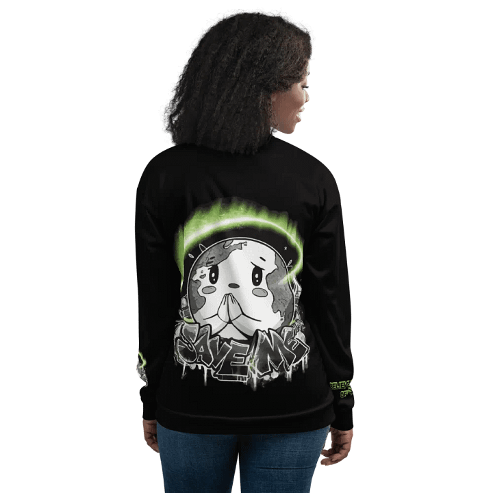 Save Me: A Plea from Planet Earth Bomber Jacket 🌍 product image (2)