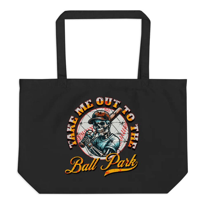 Take Me Out To The Ball Park Baseball Skeleton Tote Bag product image (1)