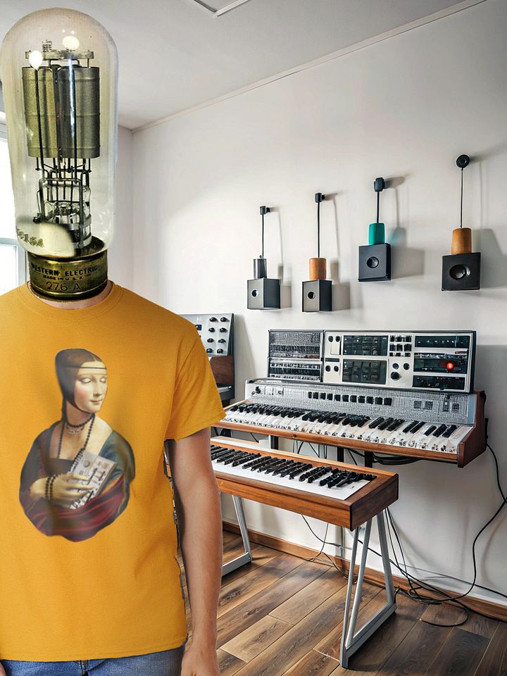 TB 303 Chill-out Lady by Frank Fonik, Techno EDM Unisex t-shirt product image (1)