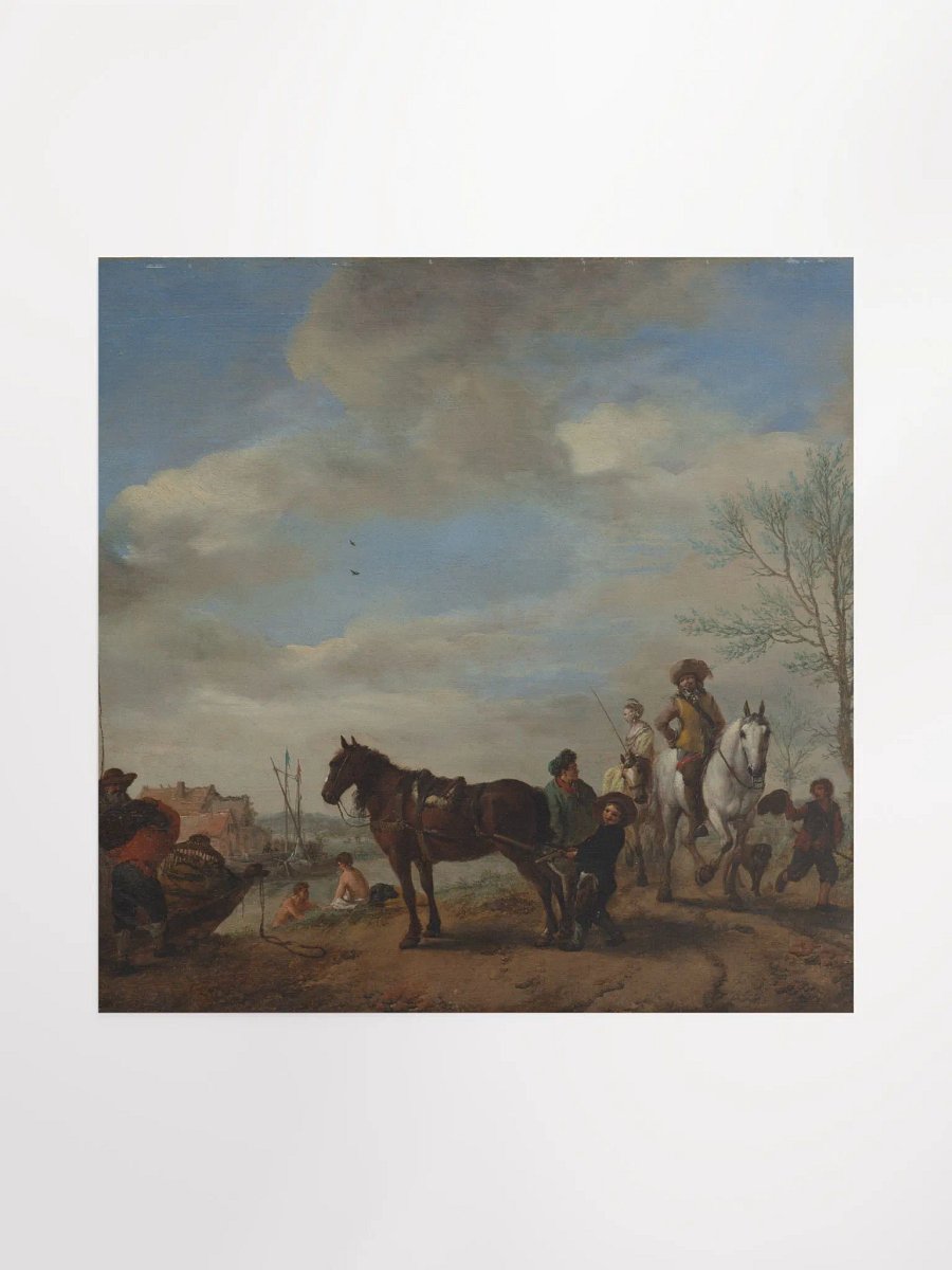 Digital copy A Man and a Woman on Horseback Philips Wouwerman Dutch ca. 1653–54/Enhanced Matte Paper Poster (in) by Allcolor product image (1)