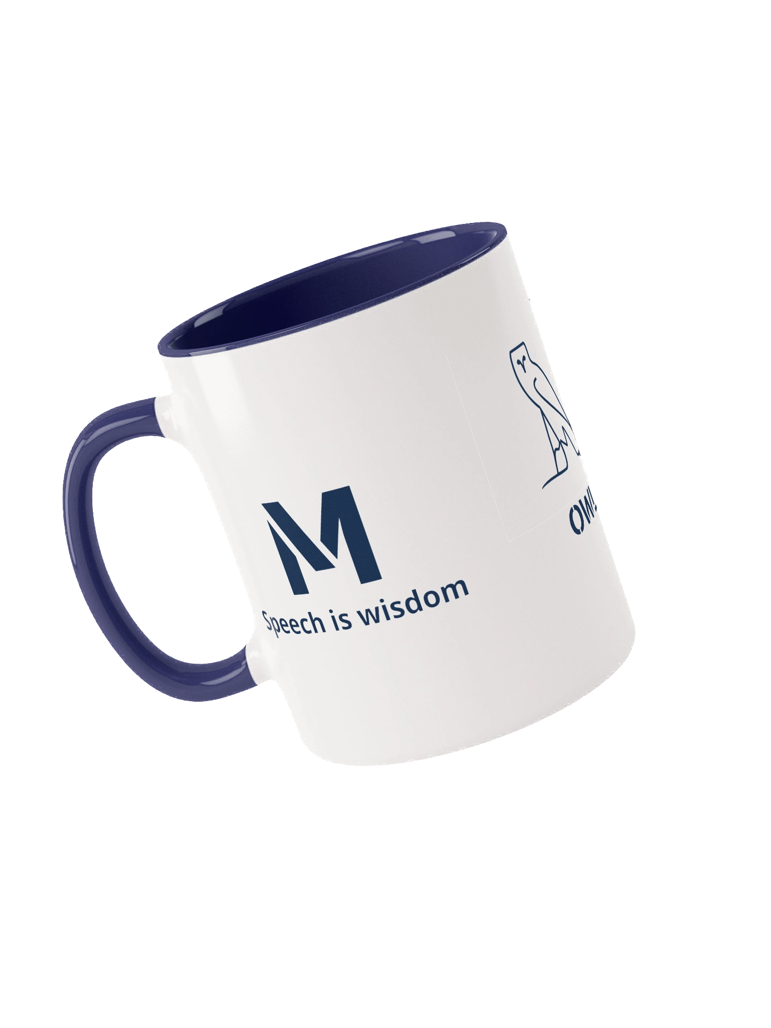 Merneptah Hieroglyphic Mug - Navy Letter | Sophisticated Egyptian Design product image (2)