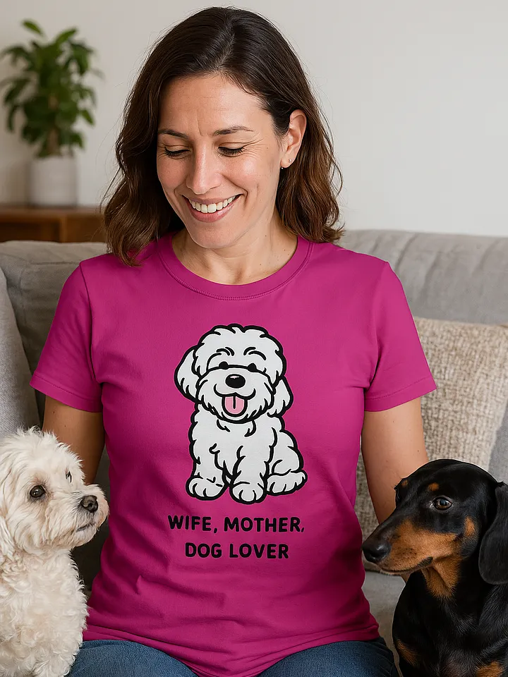 Wife Mother Dog Lover Cartoon T-Shirt product image (1)