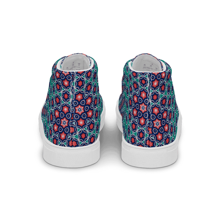 Symmetry Chic: Geometric High Top Canvas Shoes product image (6)