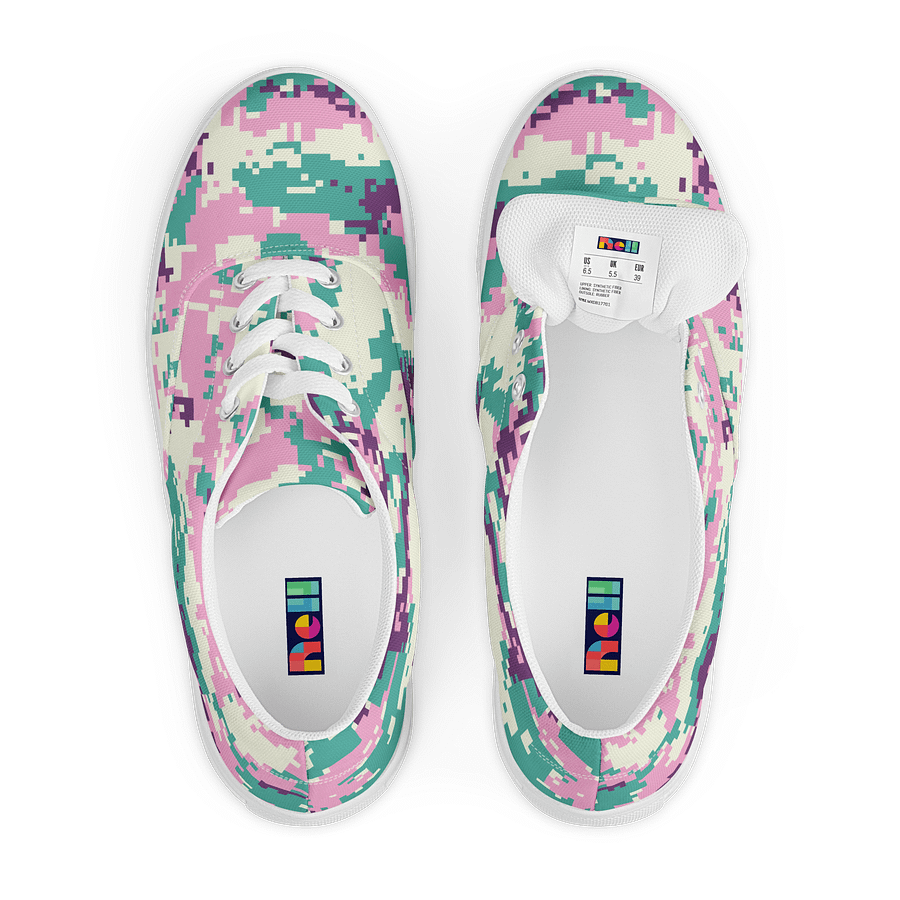 Pixel Pink Camo Lace-Up Sneakers product image (6)