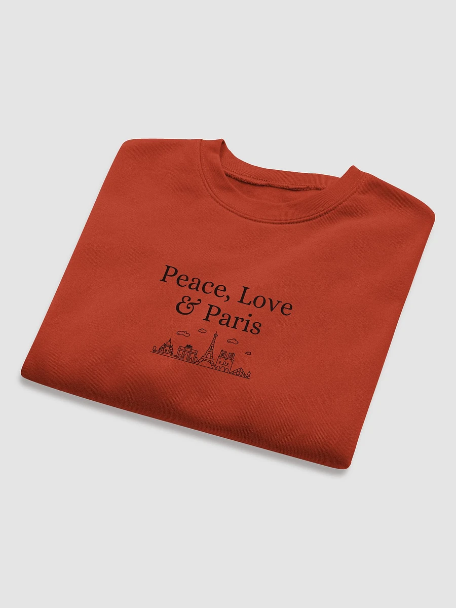 Peace, Love and Paris with Monuments Crop Sweatshirt | Black Ink product image (6)