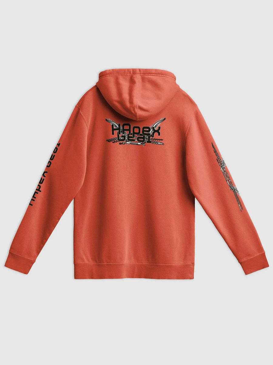 Pigment Dyed Hoodie - Black HApex Gear White Logo product image (10)