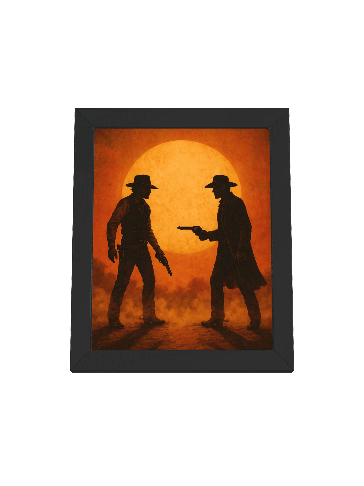 Poster encadré “Duel au soleil couchant” product image (7)