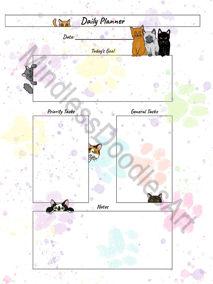 Cute Cats Daily Planner product image (1)