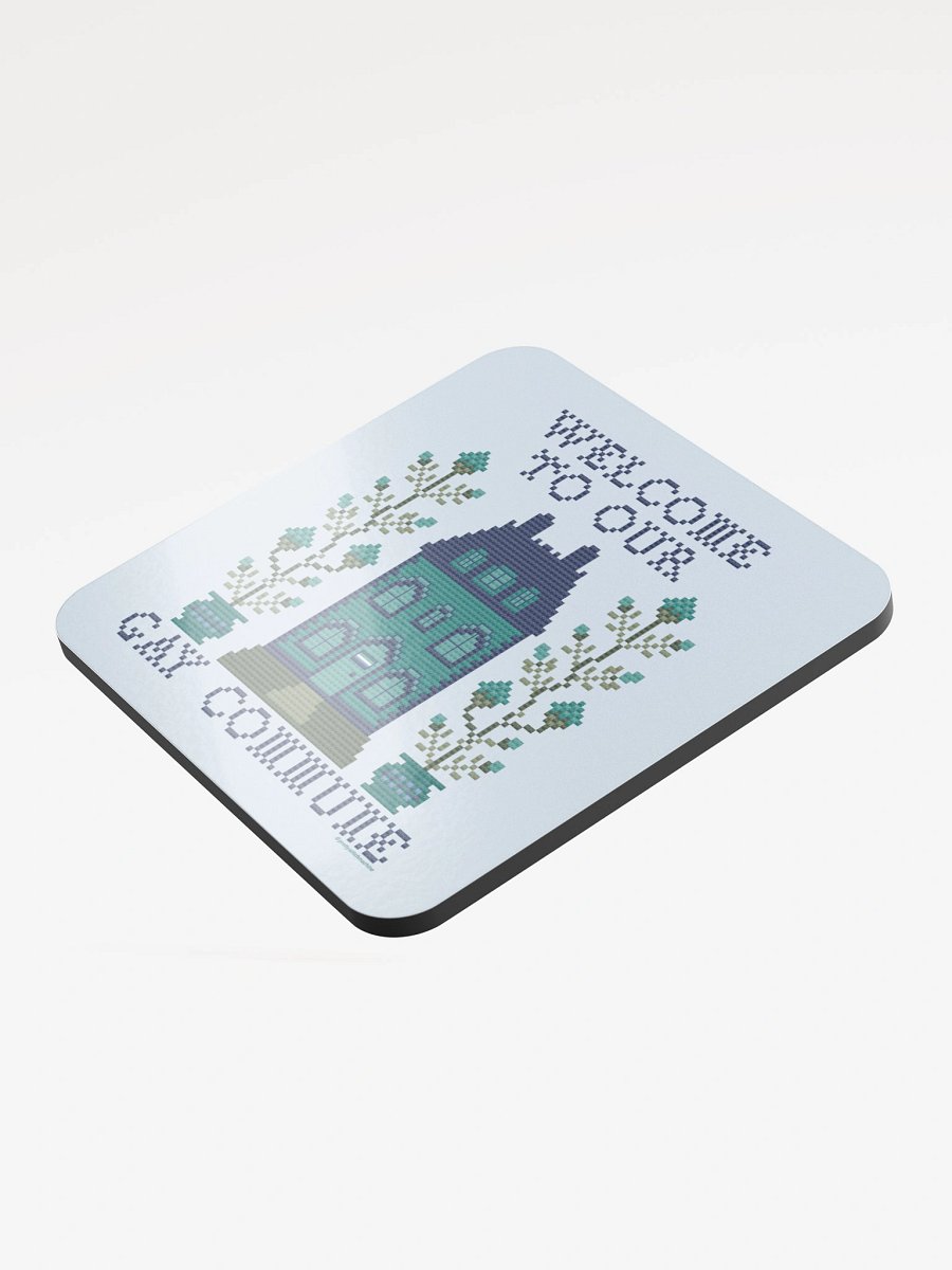 Welcome to Our Gay Commune Coaster - Gay Men Flag product image (3)