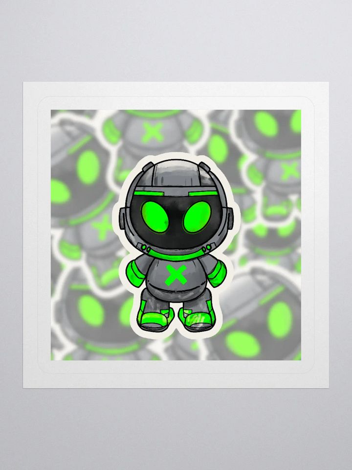 Robotic Alien Kiss Cut Stickers product image (1)