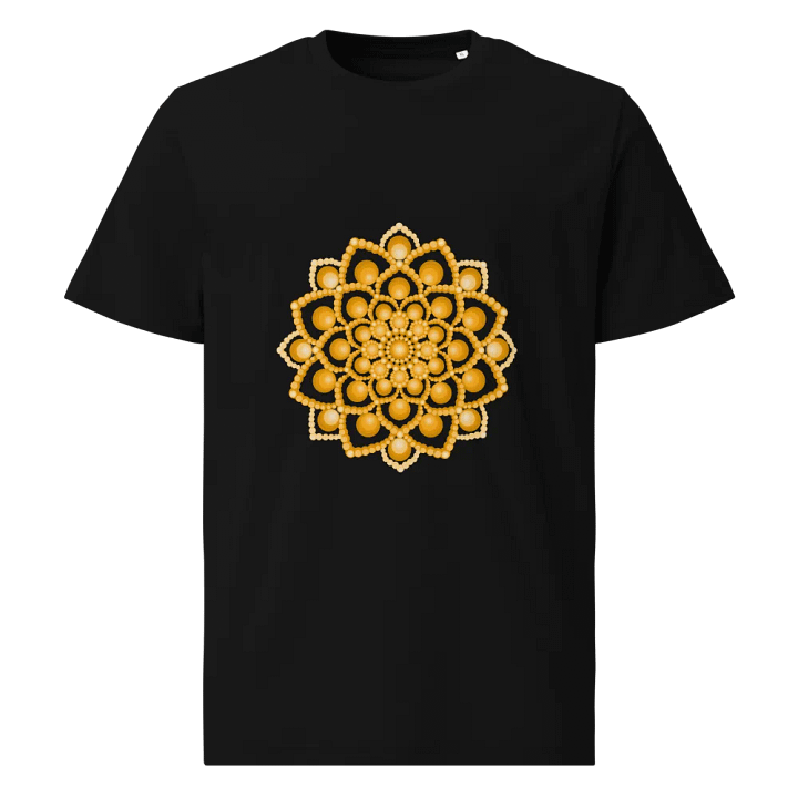 Orange Flower Mandala Organic Cotton T-Shirt product image (1)