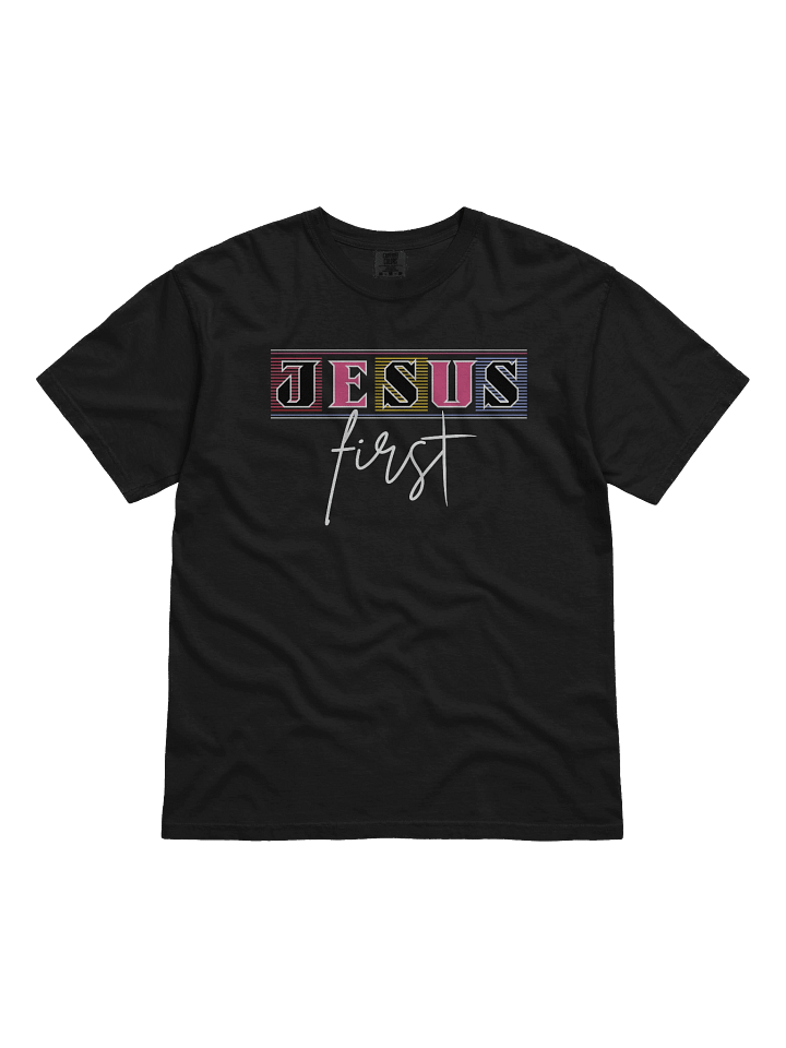 Jesus First Christian T-Shirt | Faith Over Everything Tee | Bold Minimalist Christian Apparel for Believers product image (2)