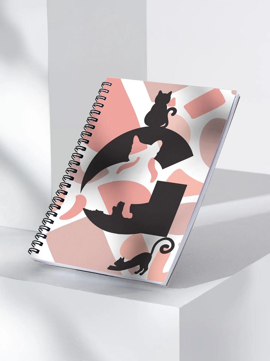 Monogram Letter G Cat Lover Geometric Pinks Notebook product image (3)