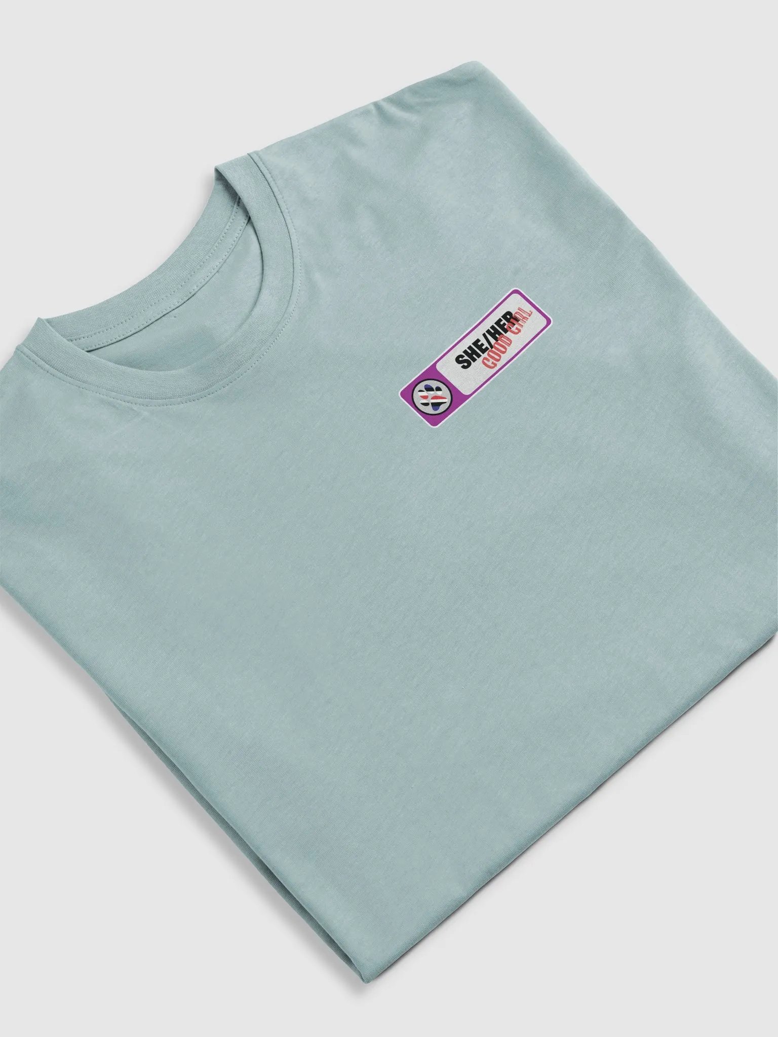 She/Her Good Girl Paw Print Nametag Tee product image (5)