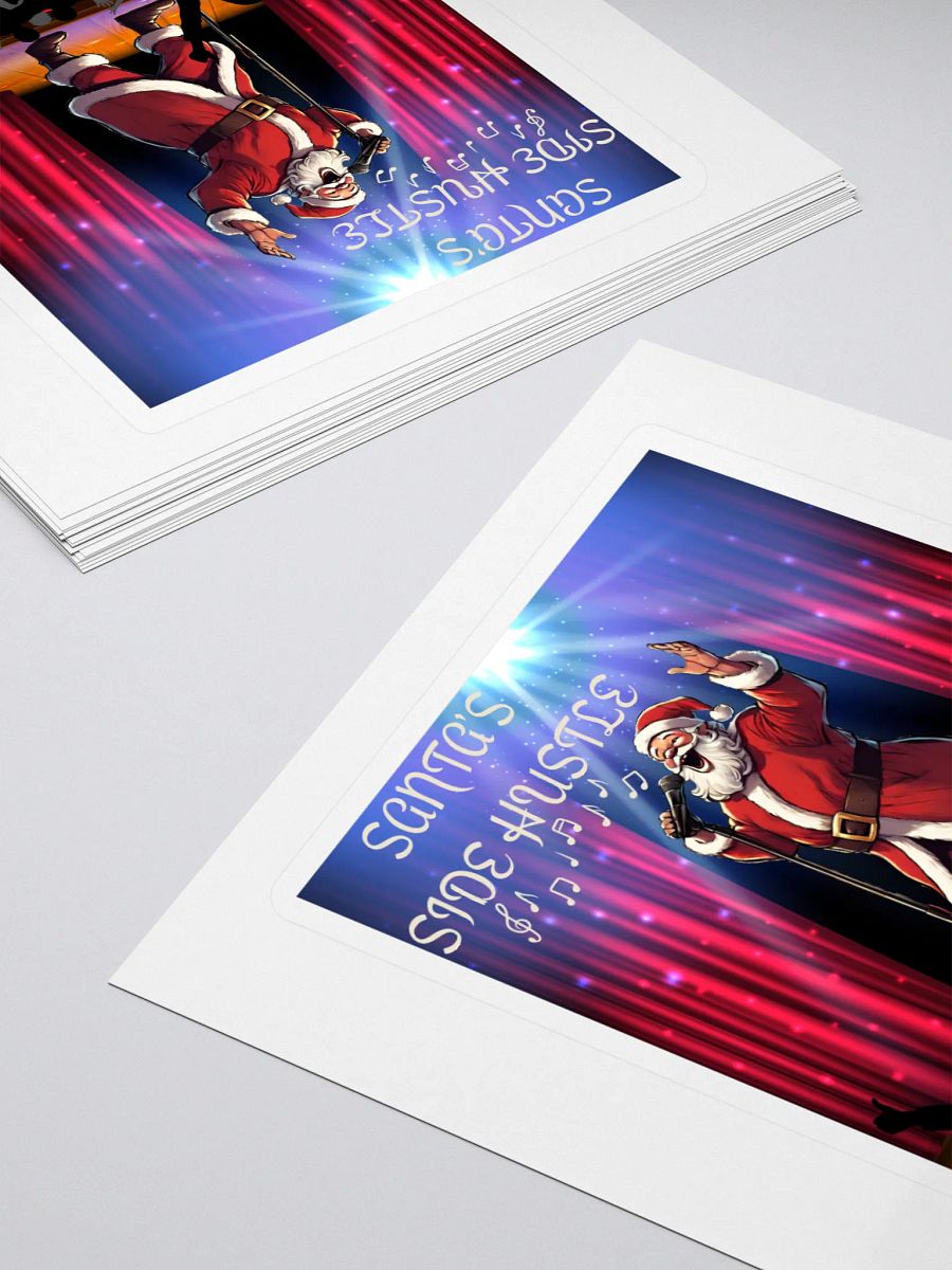 Side Hustle Santa, Karaoke Singing Santa Sticker product image (4)