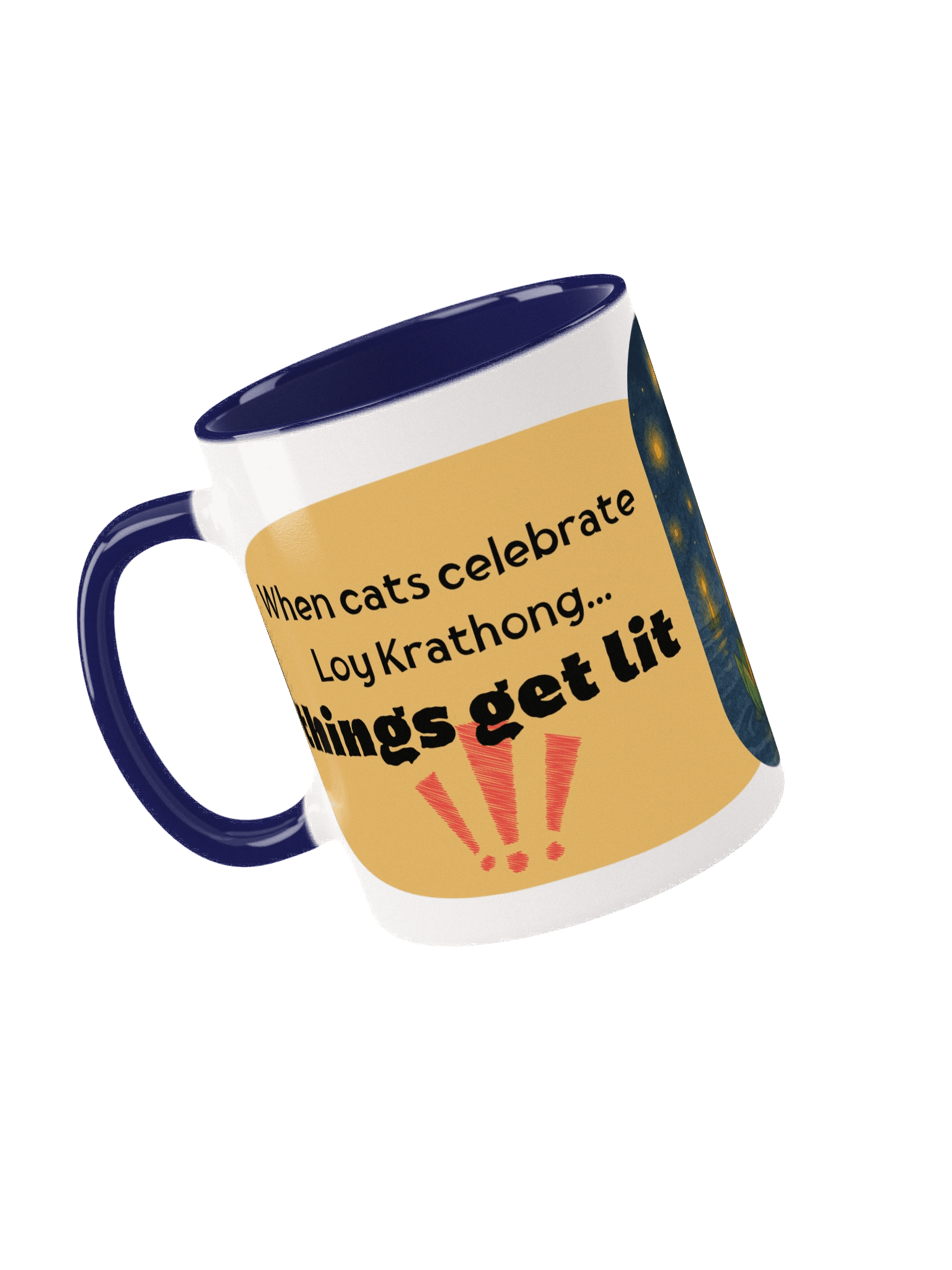 Loy Krathong Cats Gone Festive Ceramic Mug product image (2)