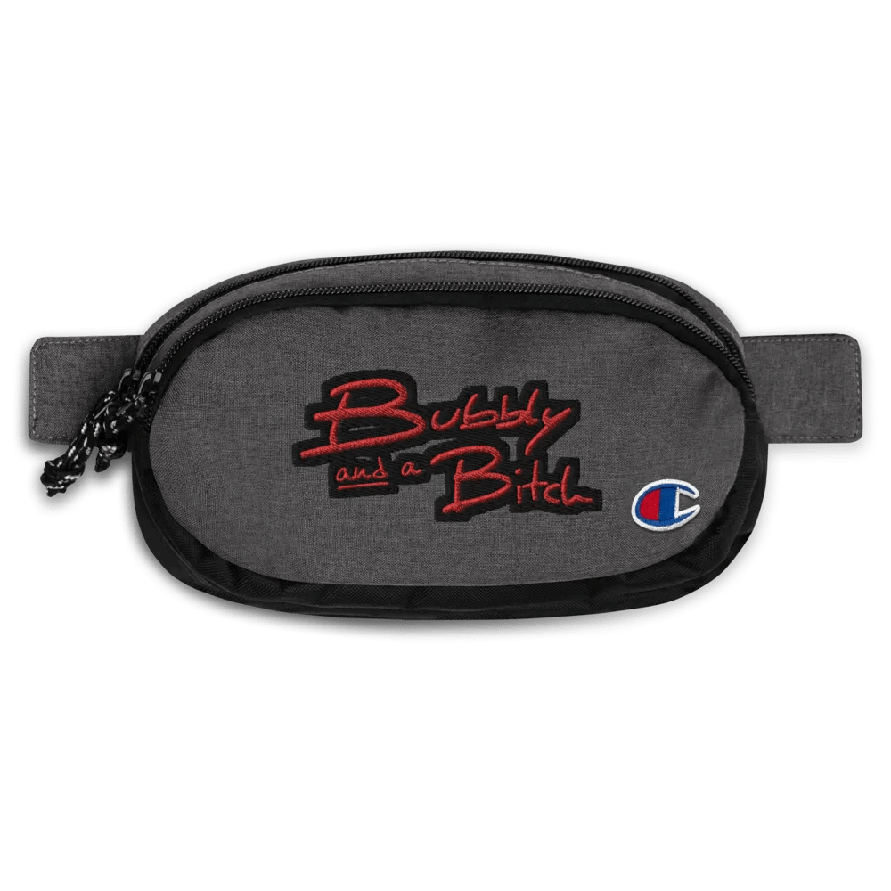 BUBBLY and a B (red contrast design) champion fanny pack product image (1)
