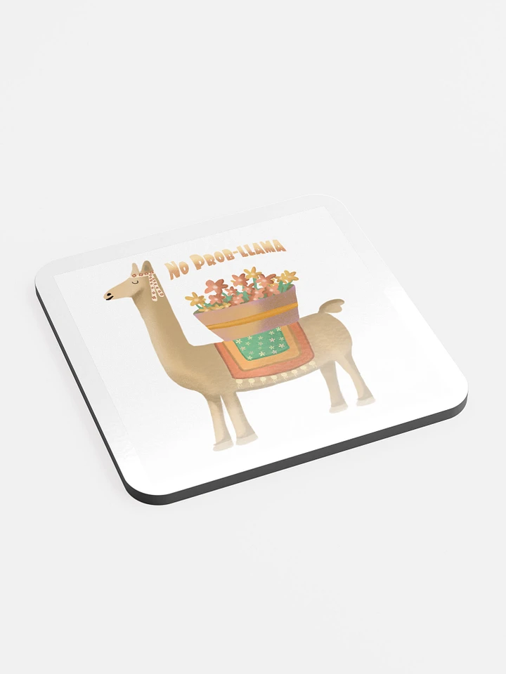 No Prob Llama with Flowers Coaster product image (2)