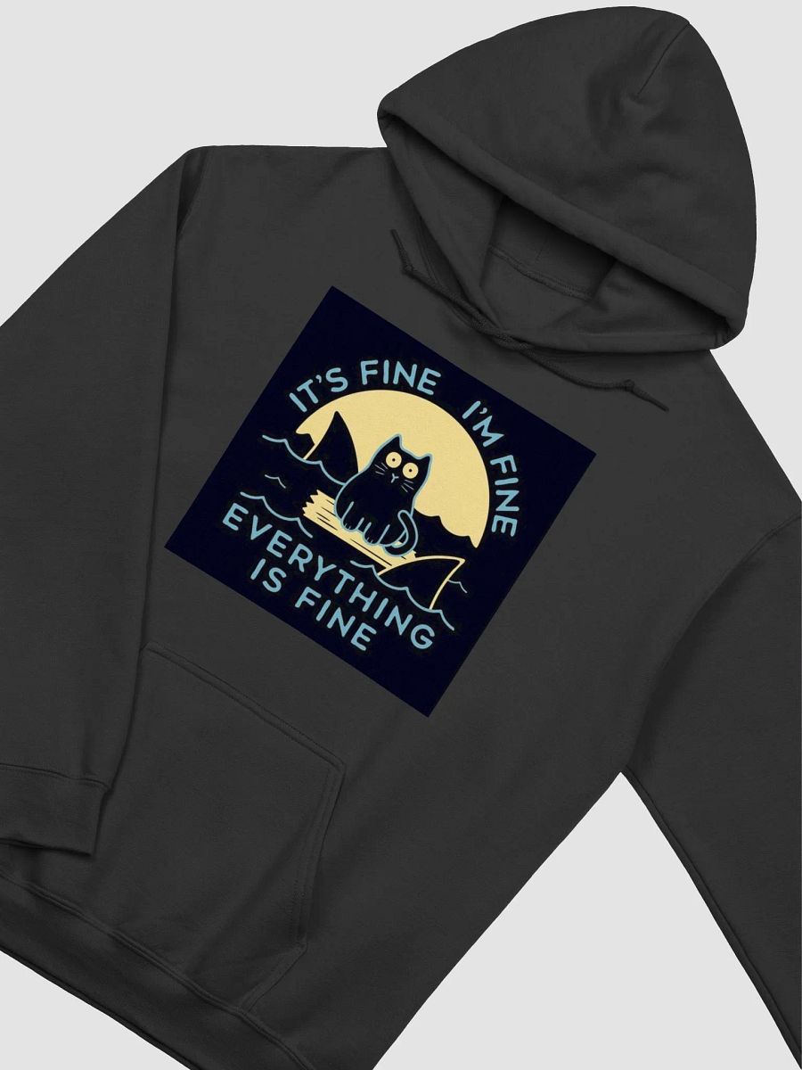 Ocean Cat Humor Everything Is Fine Hoodie product image (15)