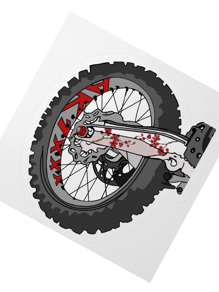 AK-1XXX rear wheel | Kiss-cut sticker product image (2)
