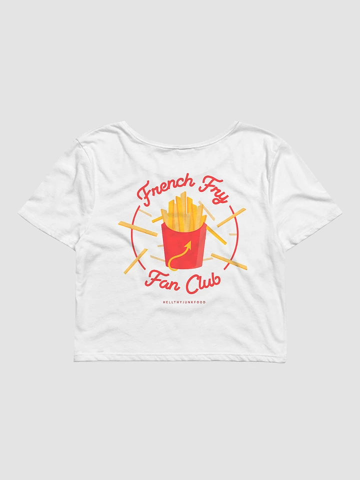 French Fry Fan Club Cropped T-Shirt - White product image (1)