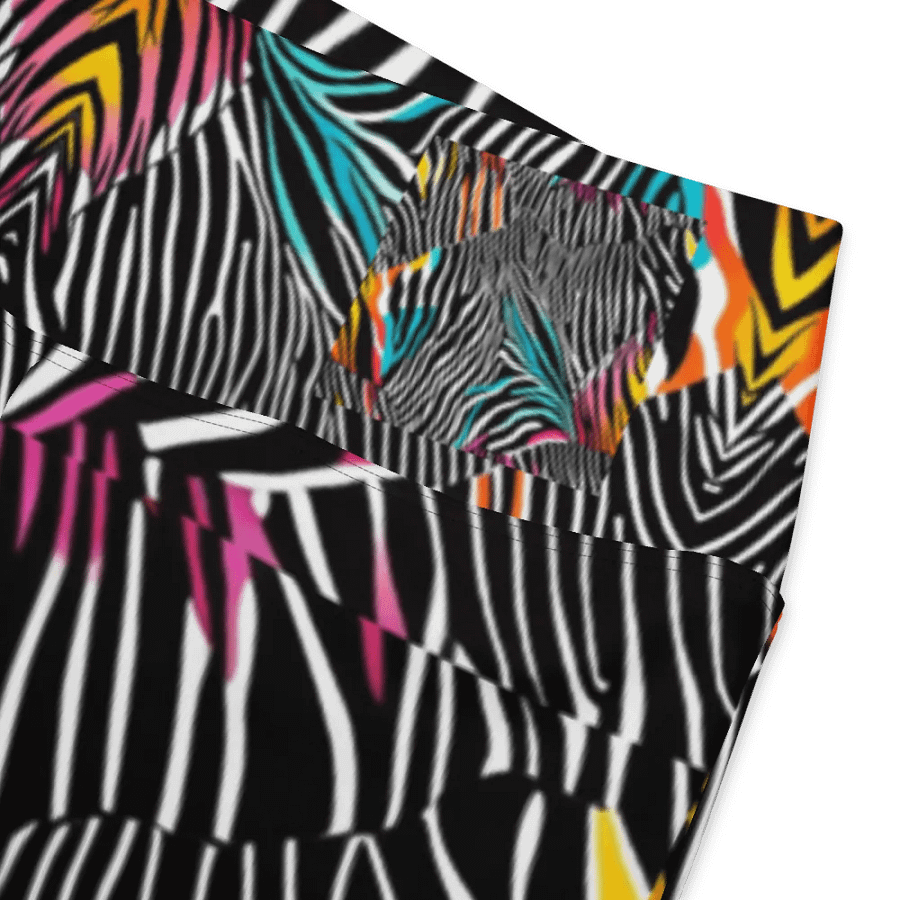 Zebra Stripes and Colorful Triangles Flare Leggings product image (12)