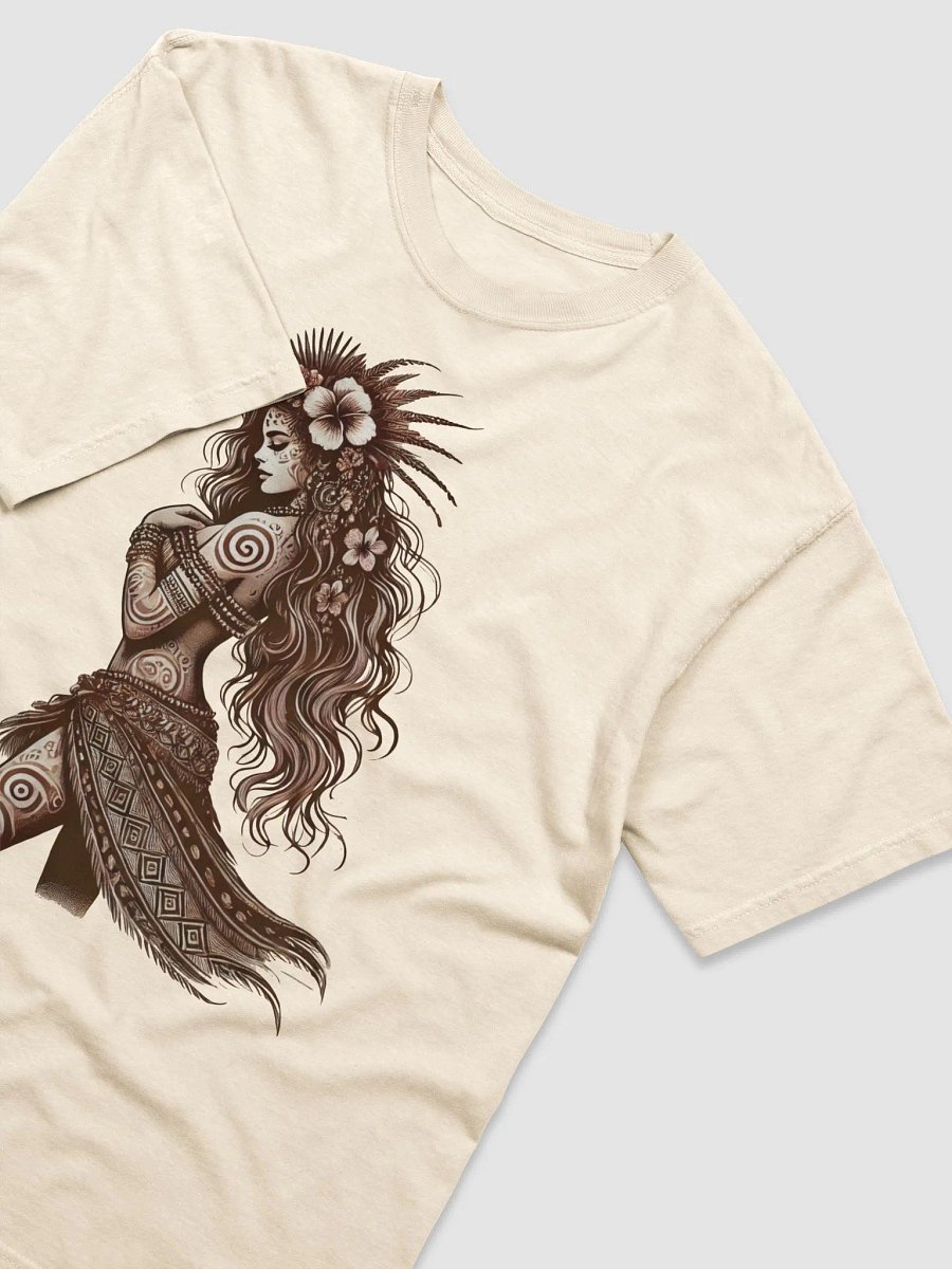 Polynesian Art Tribal T-Shirt, Island Goddess Design, Hawaiian Tropical Shirt, Beach Vacation Top, Ocean Graphic Tee product image (3)