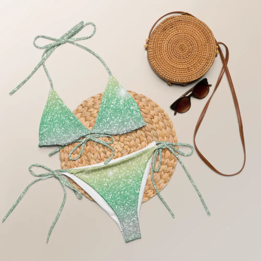 Glitter Unicorn Texture Design String Bikini (11) product image (6)