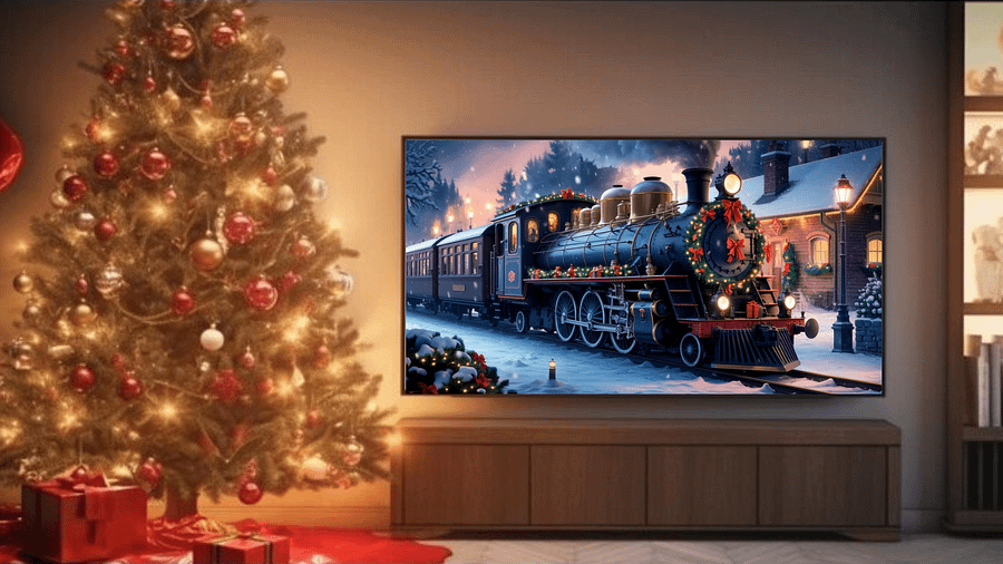 Mesmerizing Christmas Train A Nostalgic Winter Journey - Frame TV product image (3)