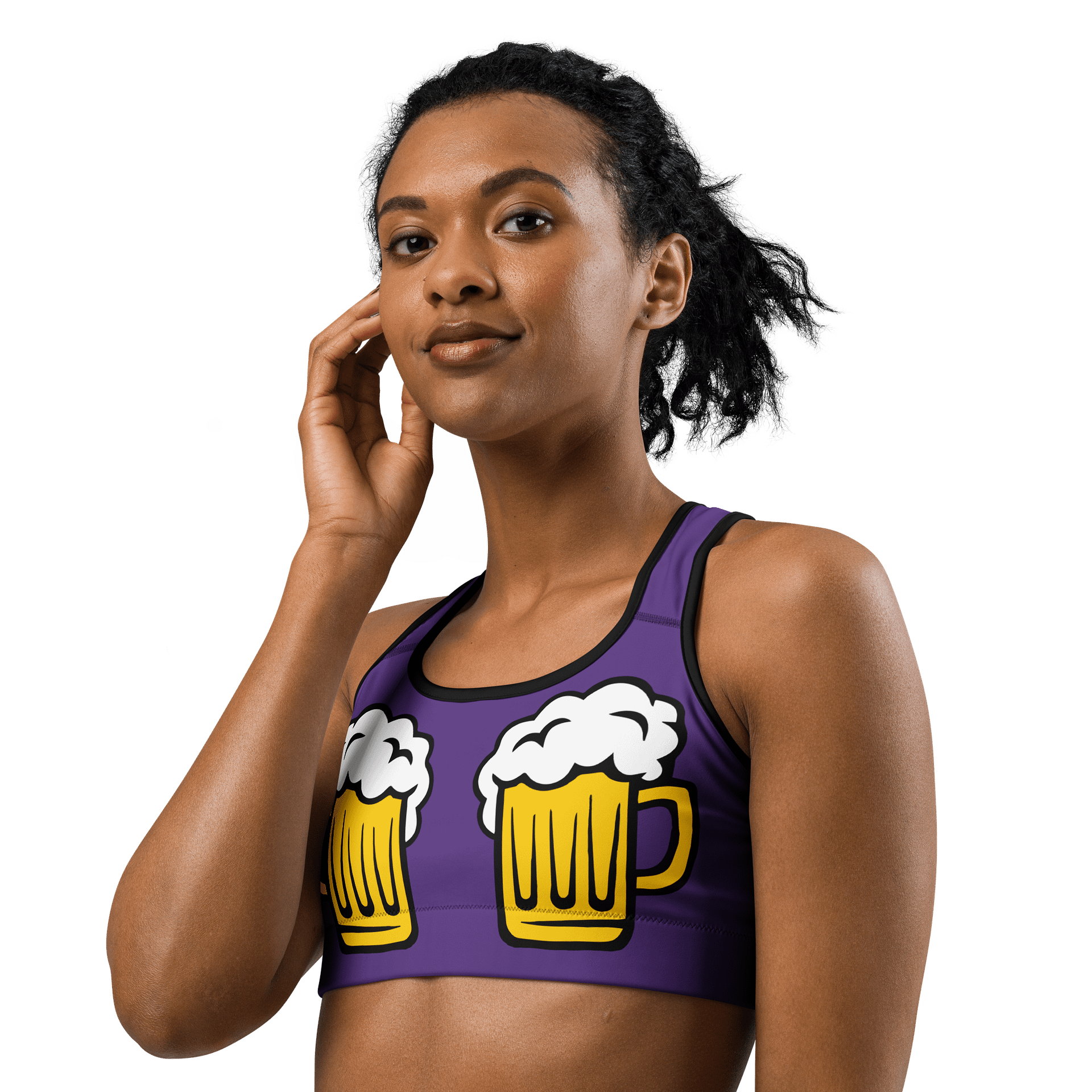 Big Mugs All-Over Print Sports Bra product image (3)
