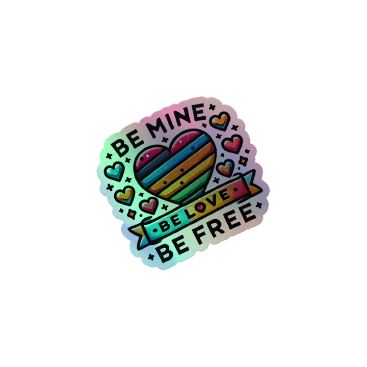 Rainbow Love Holographic Sticker Set product image (1)