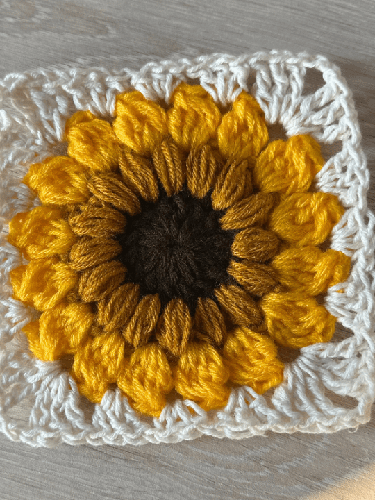 Crochet Sunflower Granny Square product image (1)