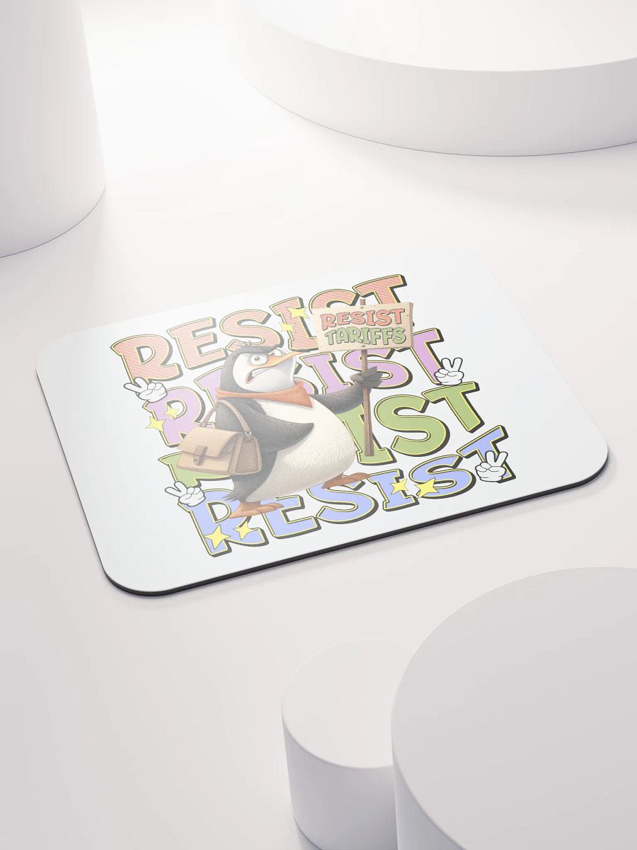 Resist Tariffs Penguin Protest Mouse Pad product image (4)