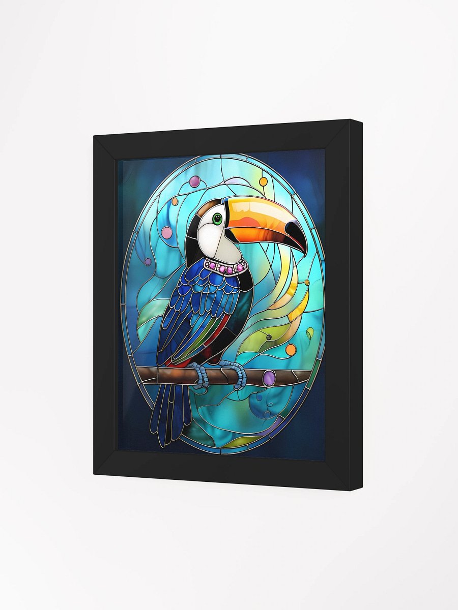 Vibrant Toucan Stained Glass Framed Poster product image (4)