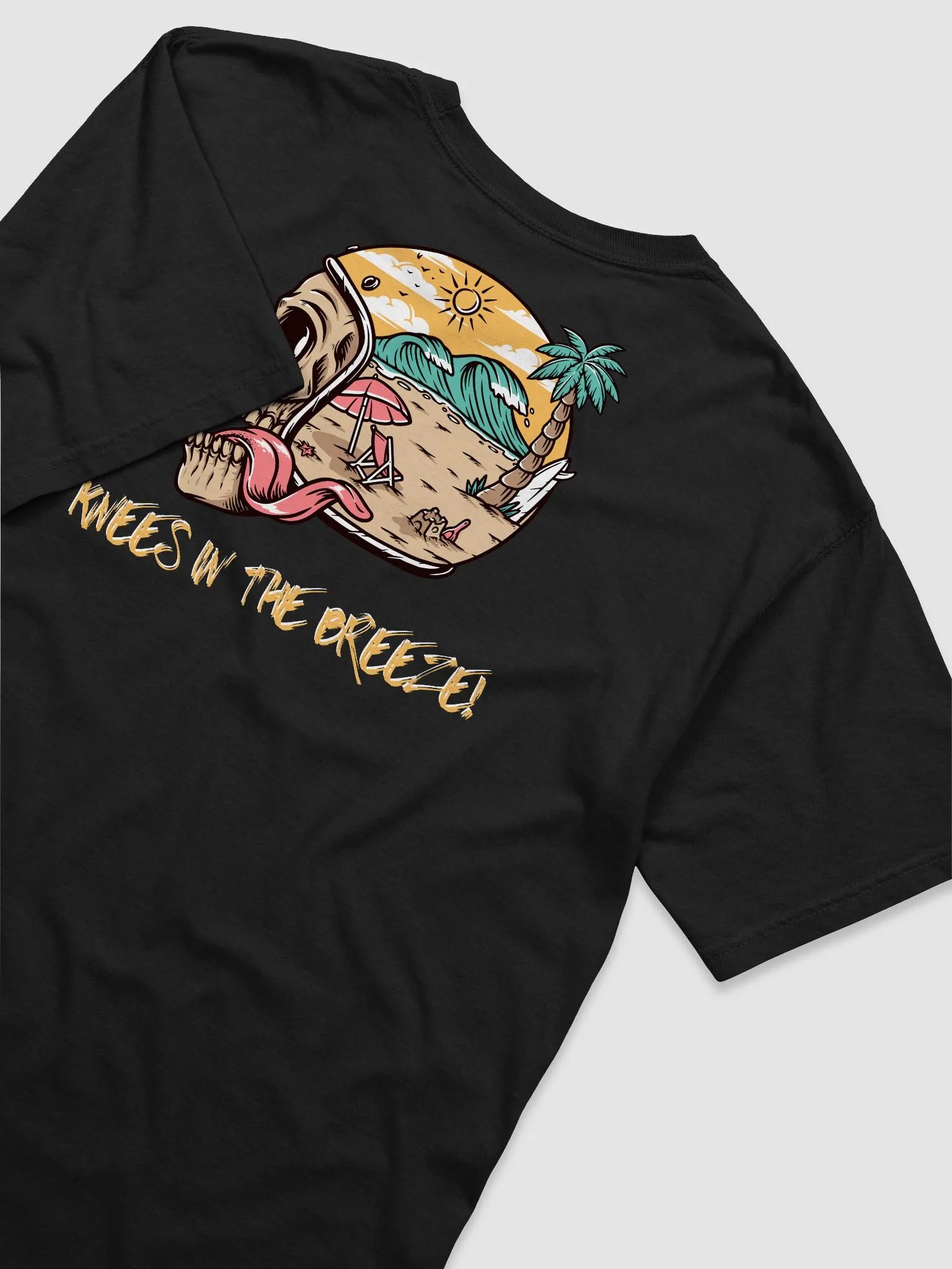 Knees in the Breeze! Motorcycle Crew Neck T-Shirt Back product image (4)