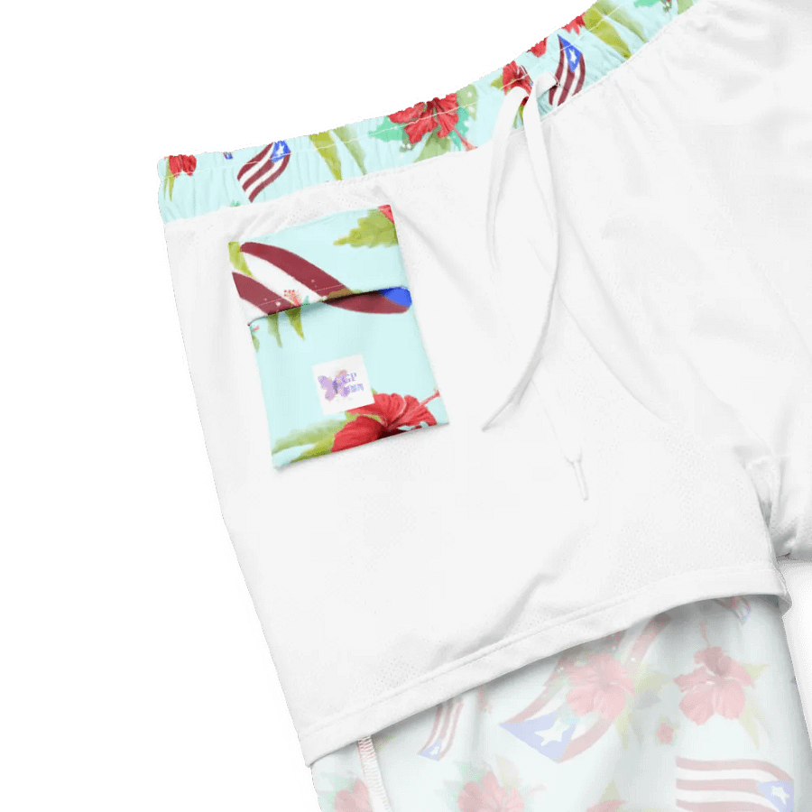 Puerto Rican Pride Swim Shorts product image (6)