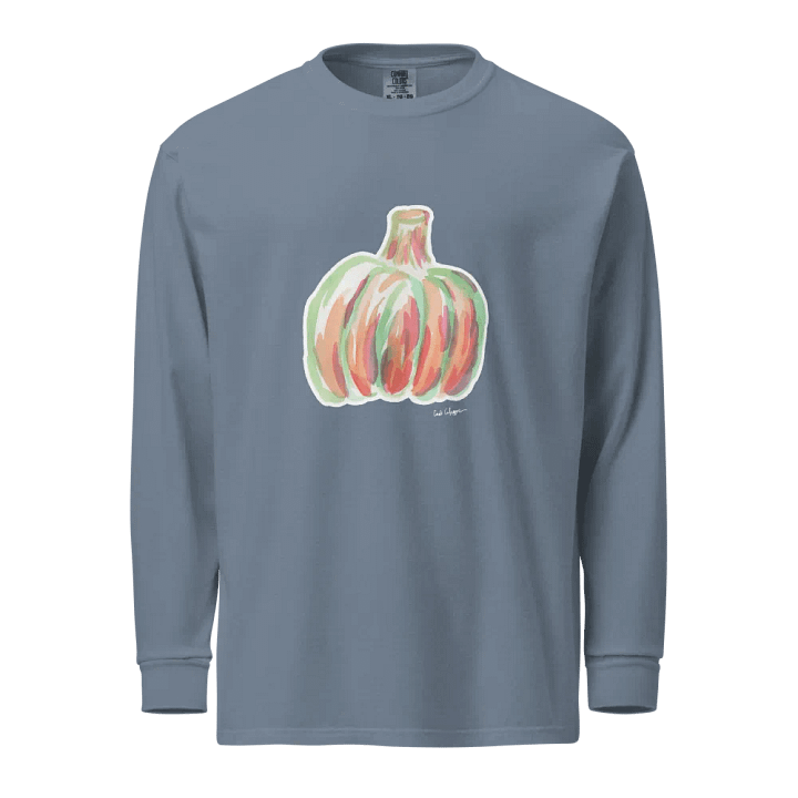 Watercolor Pumpkin Comfort Colors Long Sleeve T-Shirt product image (5)