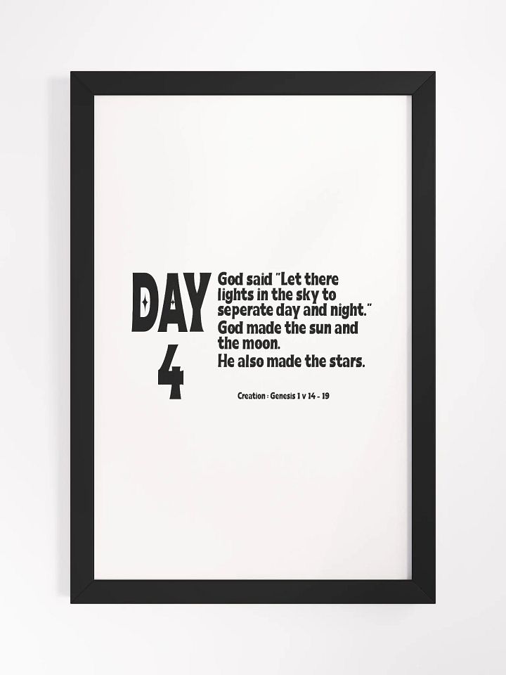 CREATION: DAY 4 Christian, Jesus, faith, God, Bible, Christianity, Jesus Christ, religion, Bible Verse, Love product image (1)